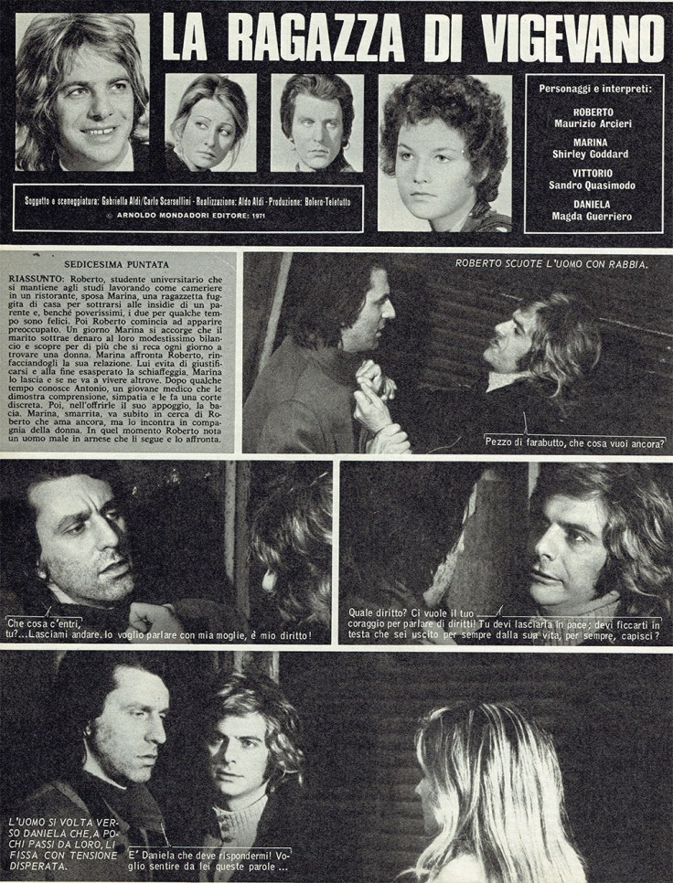 Maurizio Arcieri in "La ragazza di Vigevano" (Fotoromanzo, 1971)